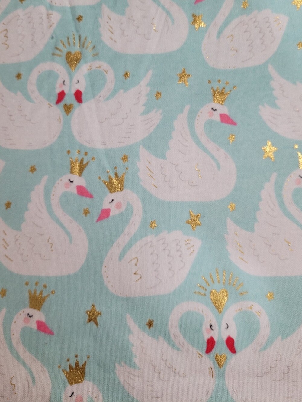 Joann Swan Crown Print Stretchy Cotton Sewing Fabric (1096)